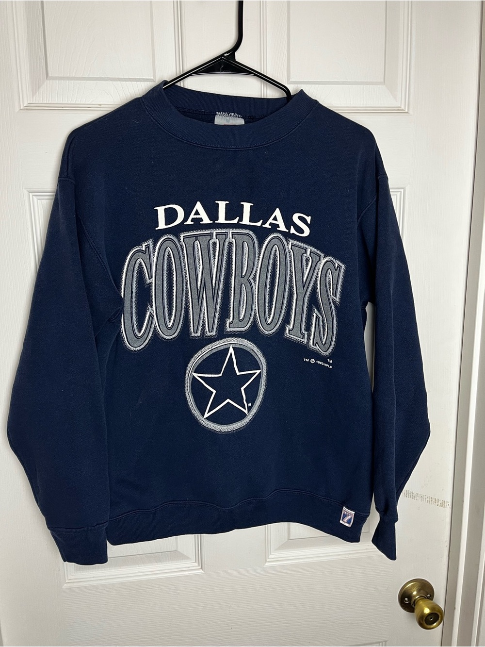NFL Dallas Cowboys 1992 Navy Blue Crewneck Sweatshirt